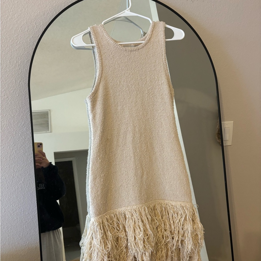 H&M Beige Textured Knit Top
